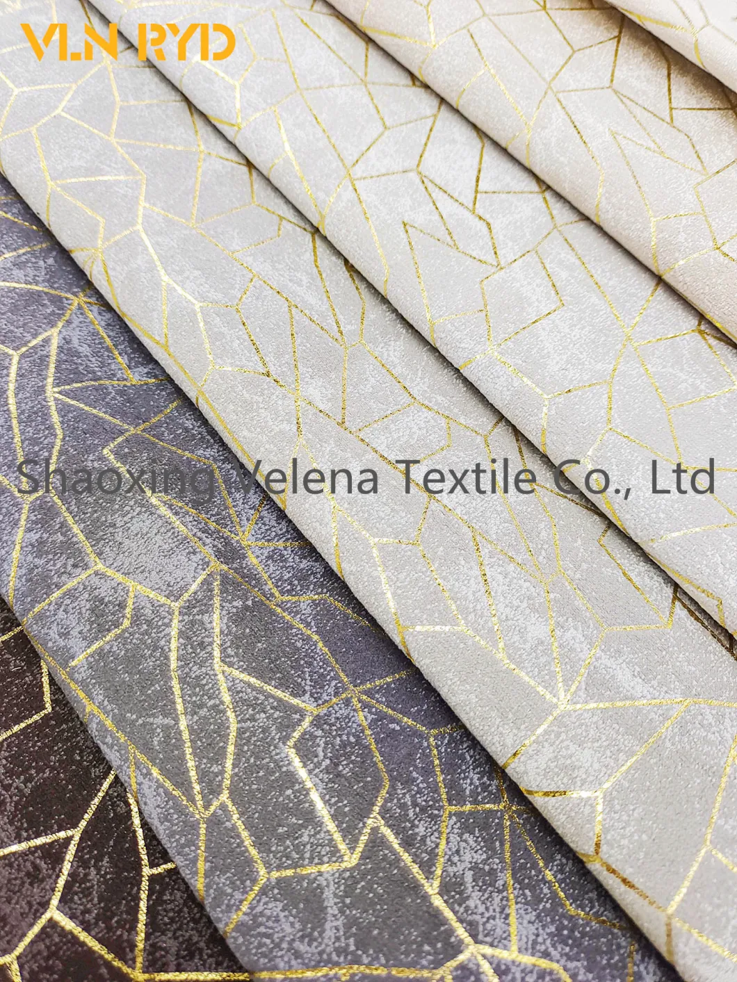 China Factory Holland Velvet Dyeing with Glue Emboss and Foil Bronzing Upholstery Furniture Dubai Morocco Turkey Textile Fabric 0409-2