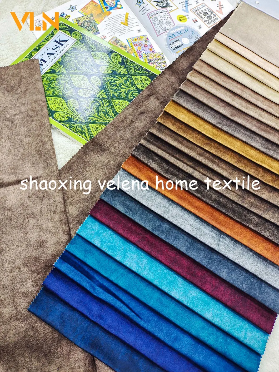 Furniture Fabric Home Textiles 100% Polyester Holland Velvet Dyeing with Printing Upholstery 8